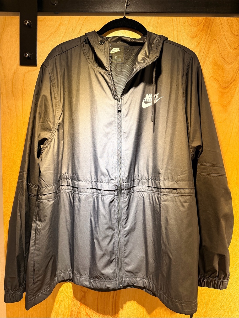 Nike Black Hooded Windbreaker Jacket
